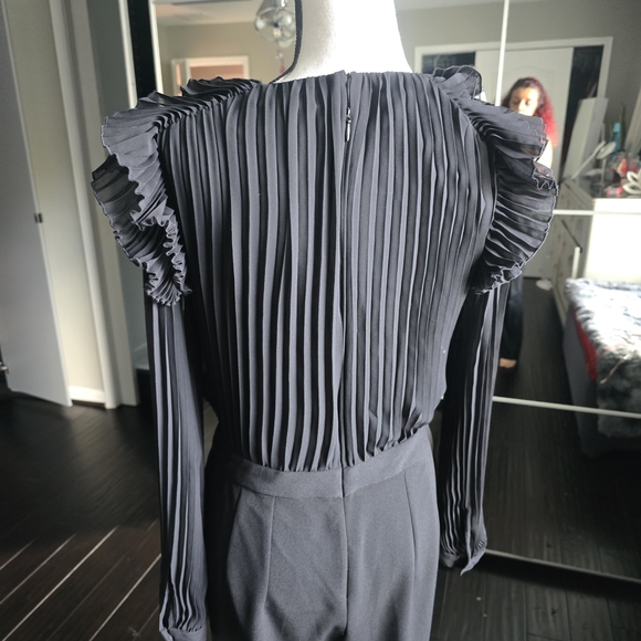 Express Black Ruffled Jumpsuit - Picture 6 of 6